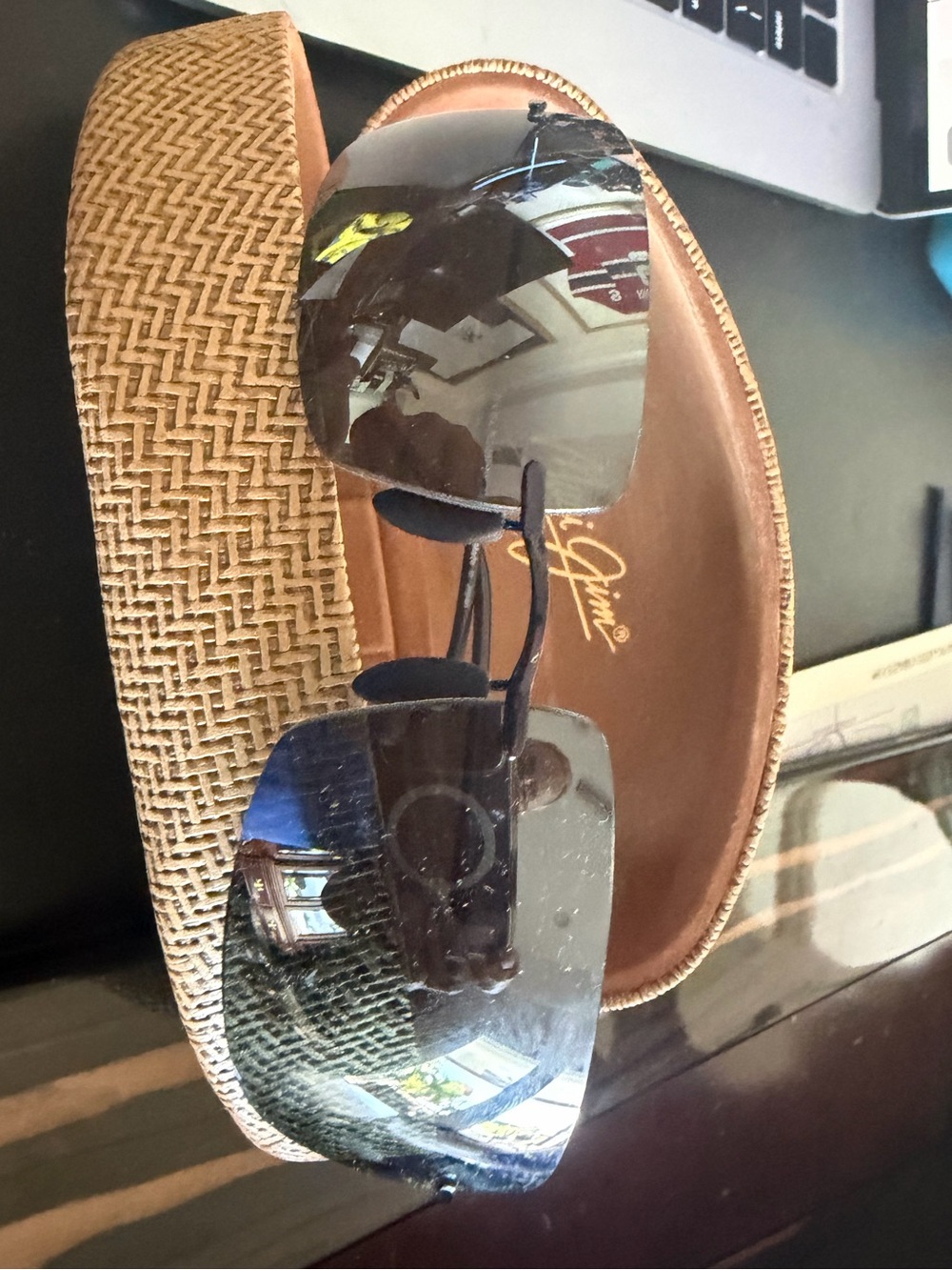 Rimless Polarized Sunglasses in Black